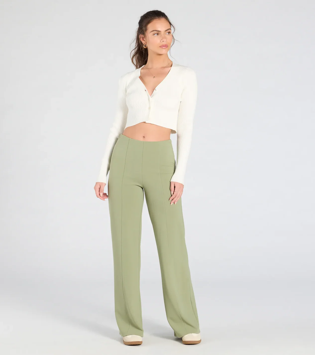 Y’s cropped wid pants Willit Women's Wide-Leg Cropped Pants