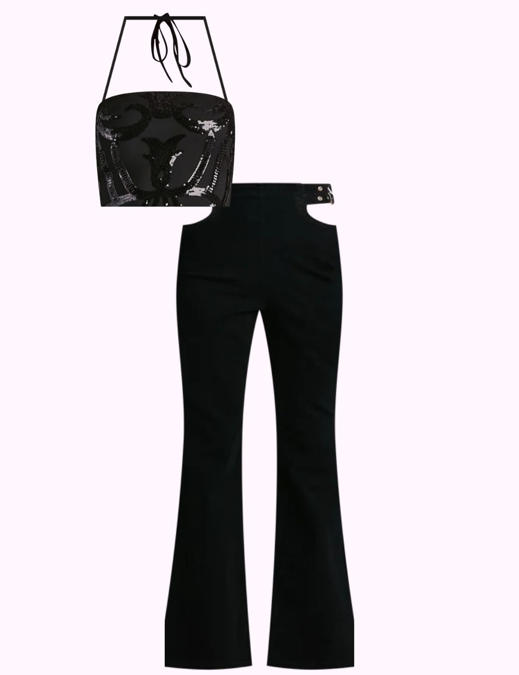 Pulling Strings Satin High-Rise Cargo Pants