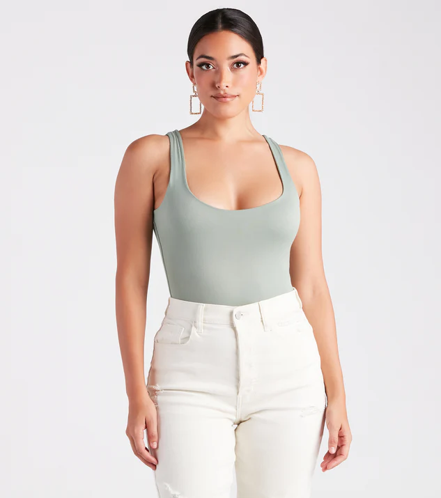 Contouring Square Neck Bodysuit