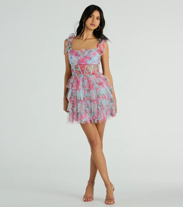 cheetah print dress homecoming Ashley Lauren 4630 One Shoulder Beaded Cheetah Print Lace Up Back Fitted Cocktail Homecoming Dress 0 / Neon Pink main image 1