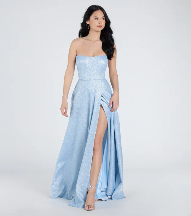Powder Blue Princess Prom Ensemble Dress Powder Blue Princess Prom Ensemble Dress