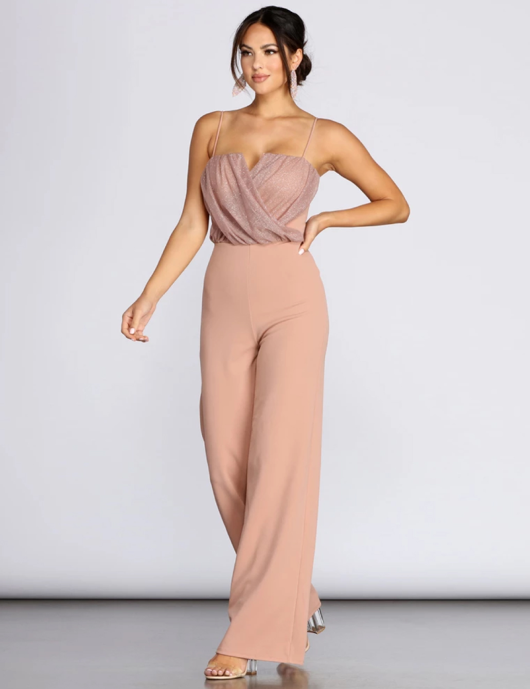 GLOW GODDESS GLITTER JUMPSUIT
