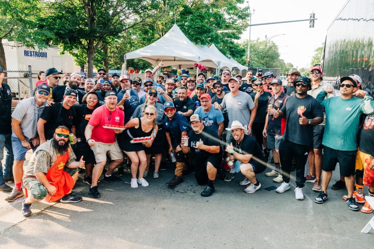 Cheerful group at the Windy City SmokeOut Festival