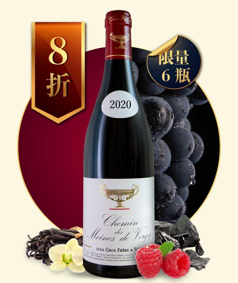 葛羅兄妹酒莊 金盃 維吉修士路徑紅酒 Domaine Gros Frère et Soeur Chemin des Moines de Vergy 2020