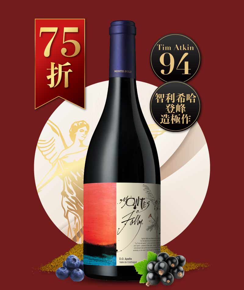 蒙帝斯酒莊 傻瓜希哈紅酒 Montes Folly Syrah 2020