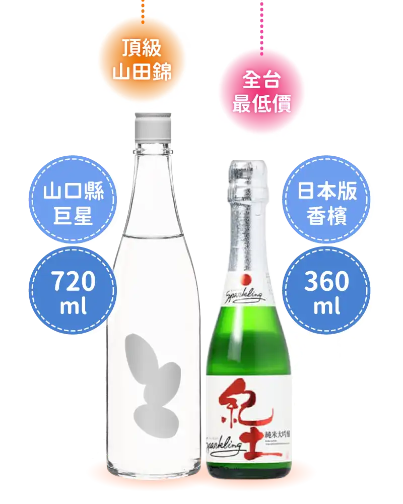 雙 12「真」買一送一 買 三粒米 山田錦 送 紀土 山田錦 氣泡清酒
