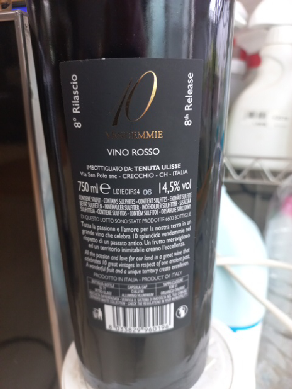 10 Vendemmie Vino Rosso - Image 1