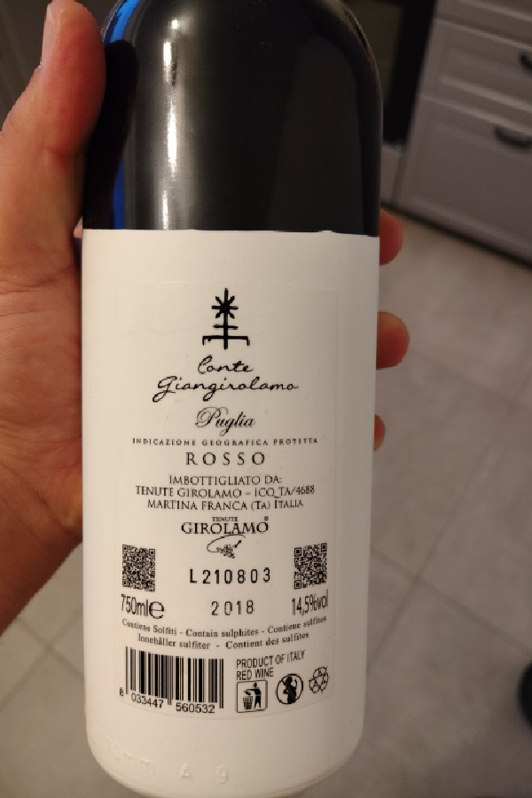 Conte Giangirolamo Rosso Puglia - Image 1