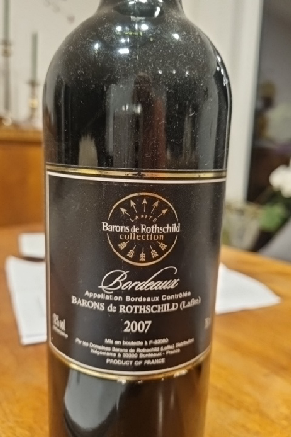 Bordeaux Appellation Bordeaux Contrôlée Barons de Rothschild (Lafite) 2007 - Image 1