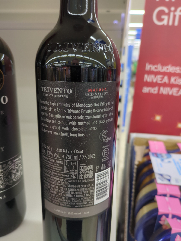 Trivento Private Reserve Malbec - Image 1