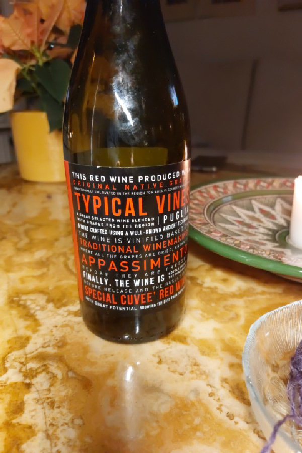 Typical Vines Puglia Appassimento Special Cuvee' Red Wine - Image 1