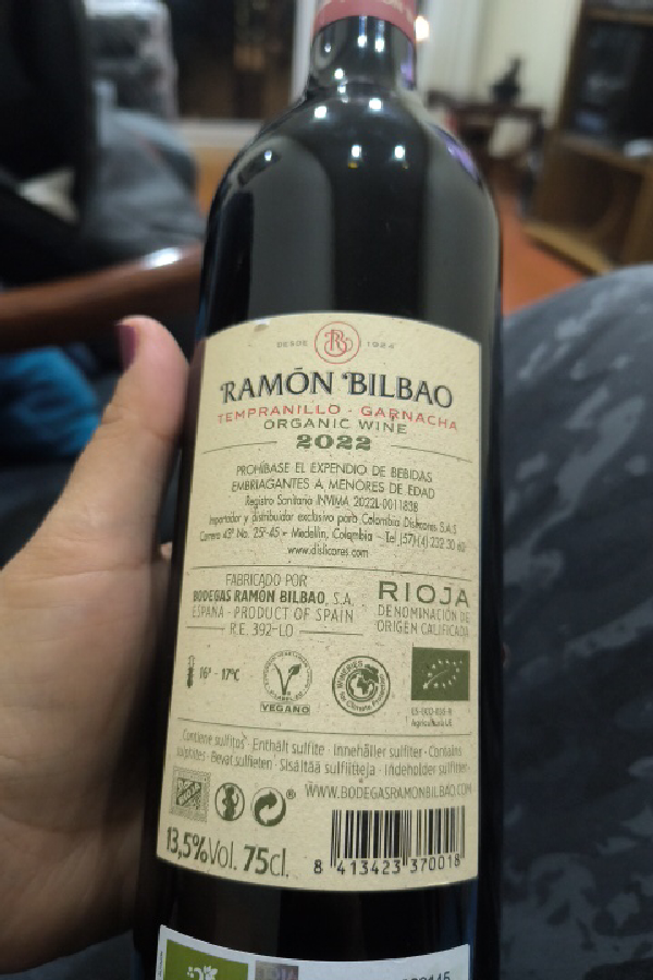 Ramón Bilbao Tempranillo Garnacha Organic Wine - Image 1