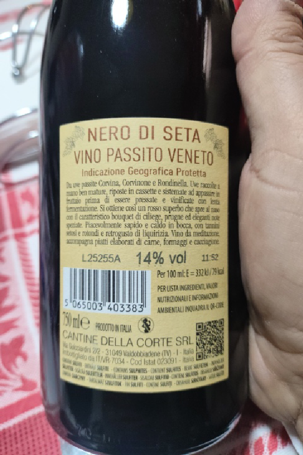 Nero di Seta Vino Passito Veneto - Image 1