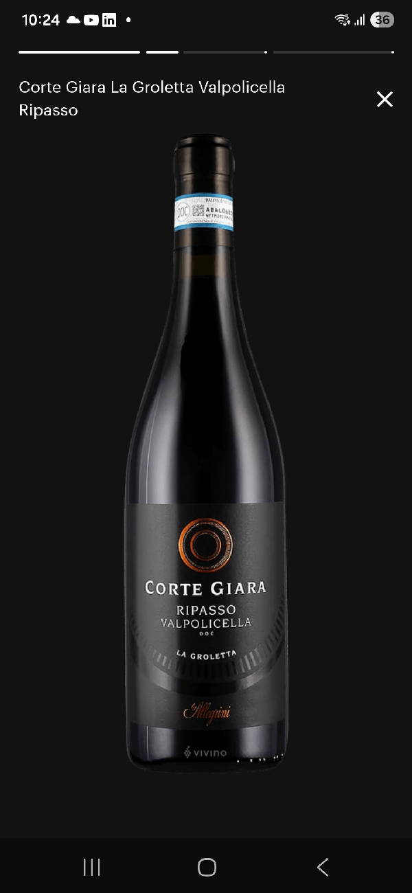 Corte Giara Valpolicella Ripasso La Groletta - Image 1