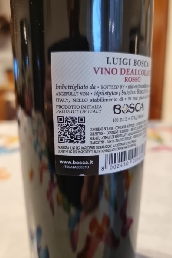 Vino Dealcolato Rosso - Image 1