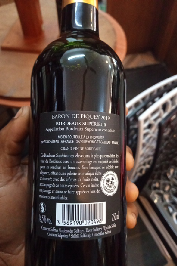 Baron De Piquey Bordeaux Supérieur - Image 1