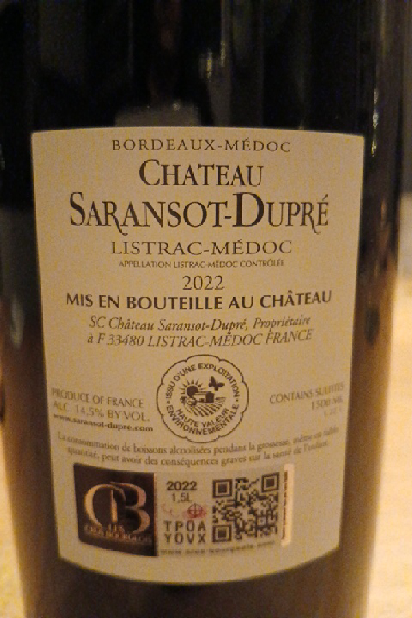 Château Saransot-Dupré Listrac-Médoc - Image 1