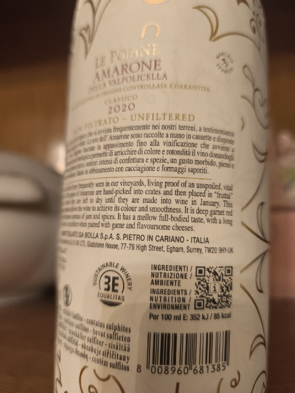 Le Pojane Amarone della Valpolicella Classico - Image 1