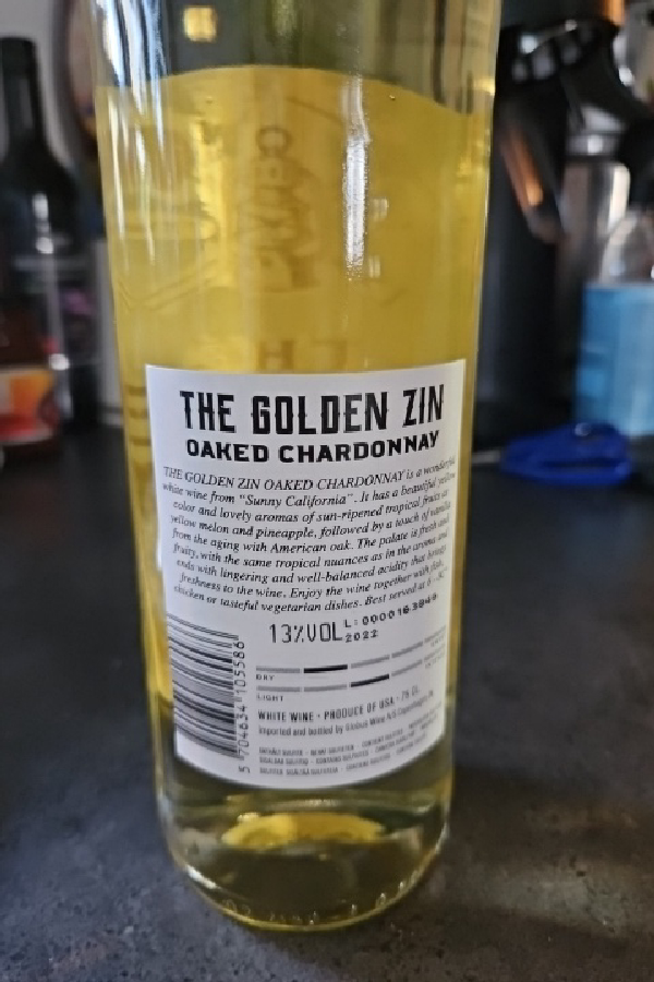 The Golden Zin Oaked Chardonnay - Image 1