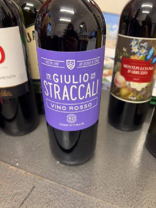 Giulio Straccali Vino Rosso - Image 1