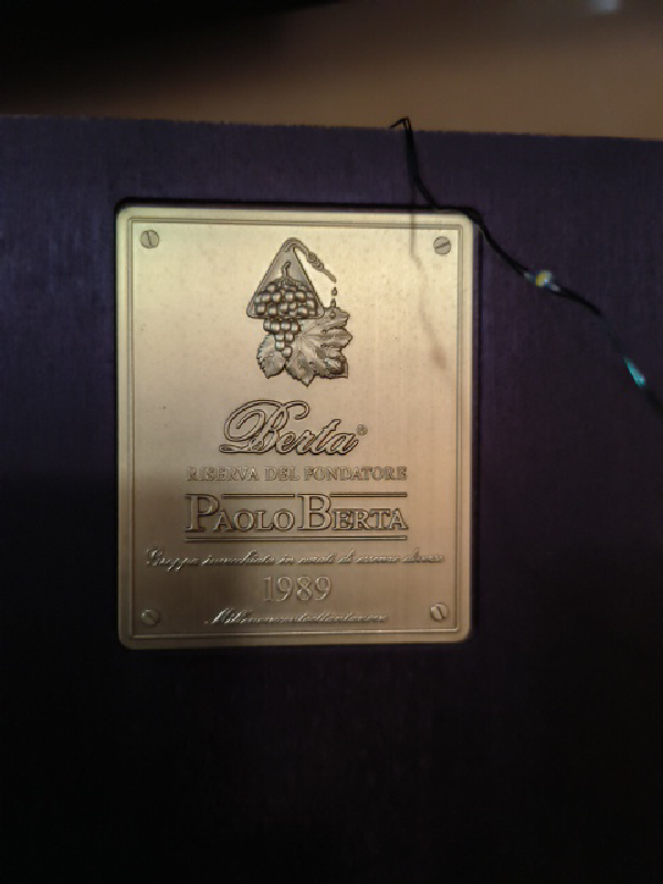 Berta Riserva del Fondatore Paolo Berta 1989 - Image 1