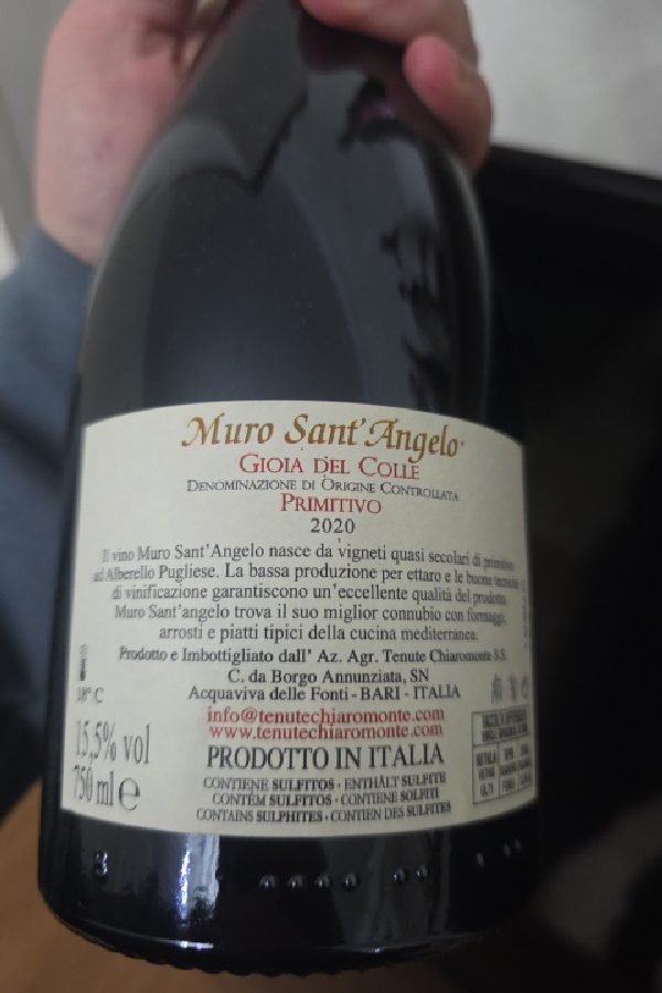 Muro Sant'Angelo Primitivo Gioia del Colle - Image 1