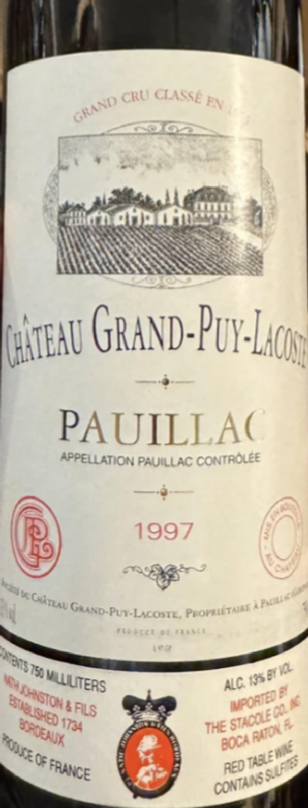 Château Grand-Puy-Lacoste Pauillac 1997 - Image 1