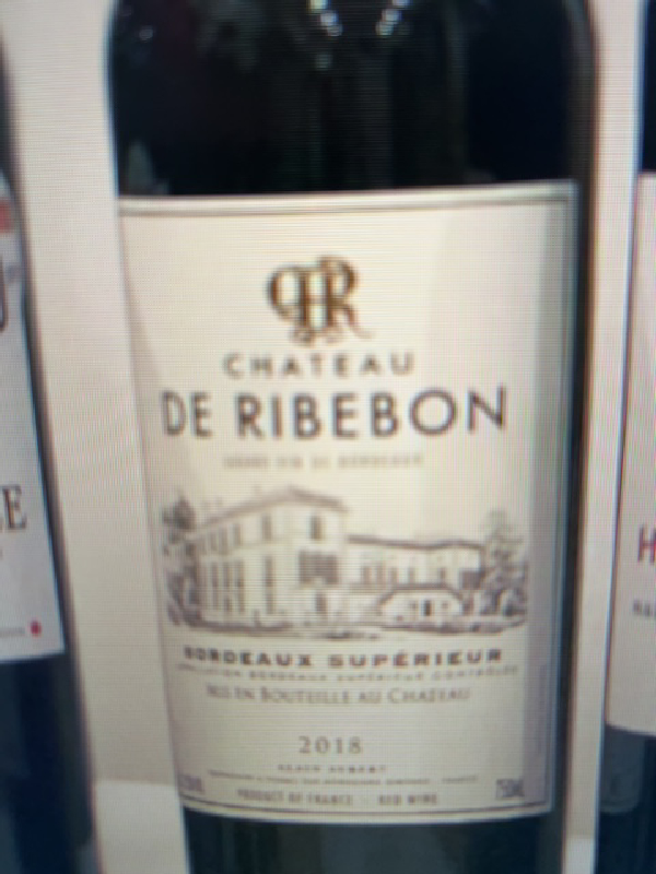 Chateau de Ribebon Bordeaux Supérieur - Image 1