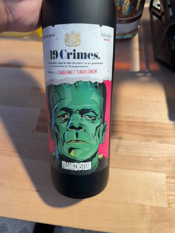 19 Crimes Cabernet Sauvignon Frankenstein Limited Edition - Image 1