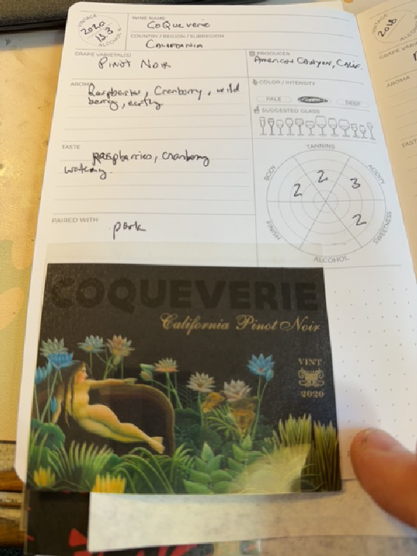 Coqueverie California Pinot Noir - Image 1