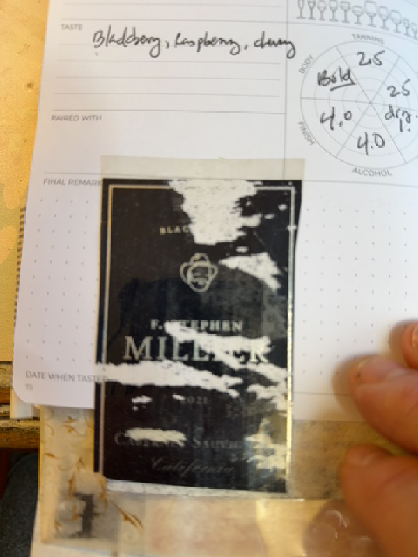 Black Sears Estate Cabernet Sauvignon - Image 1