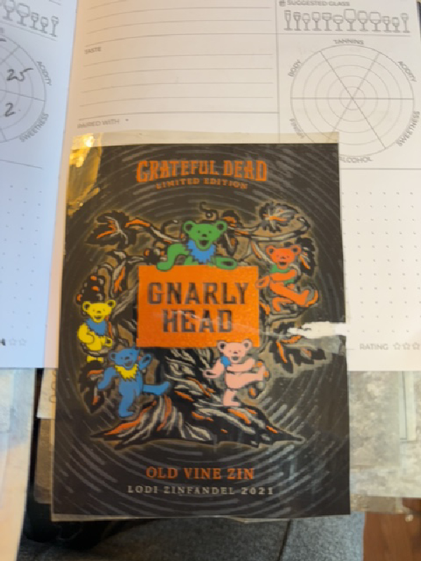 Gnarly Head Old Vine Zin Grateful Dead Limited Edition - Image 1