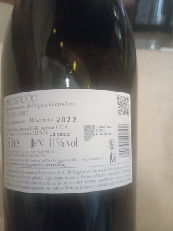 Prosecco Extra Dry Millesimato 2022 - Image 1