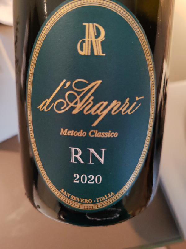 d'Araprì RN Riserva Nobile Metodo Classico Brut 2020 - Image 1