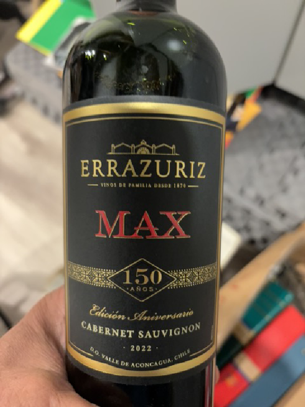 Errazuriz Max 150 Anos Edicion Aniversario Cabernet Sauvignon 2022 - Image 1