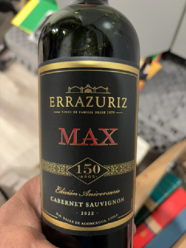 Errazuriz Max 150 Anos Cabernet Sauvignon - Image 1