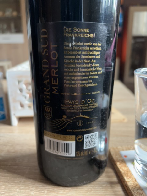 Grand Sud Merlot - Image 1