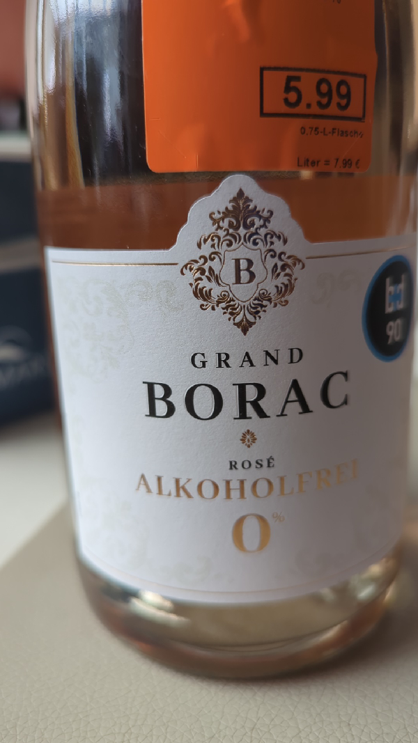 Grand Borac Rosé Alkoholfrei 0% - Image 1