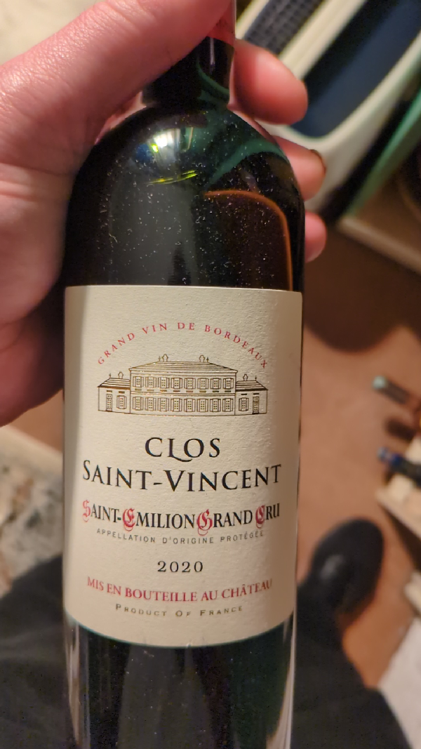 Clos Saint-Vincent Saint-Émilion Grand Cru - Image 1