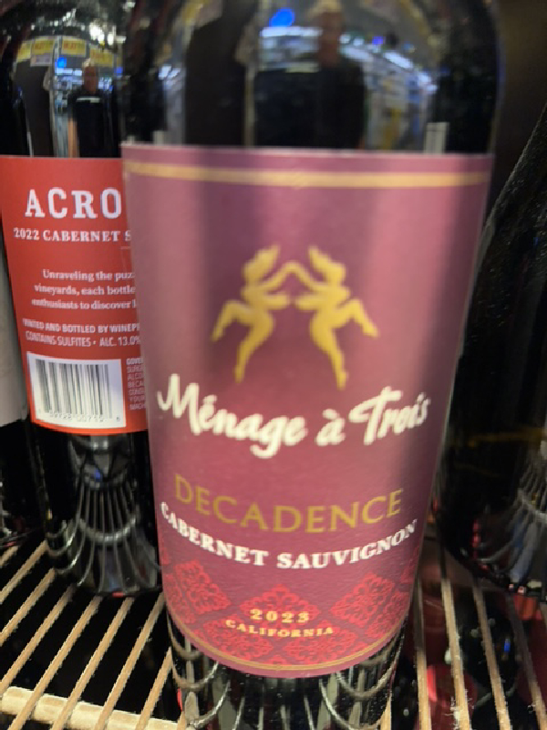 Ménage à Trois Decadence Cabernet Sauvignon - Image 1