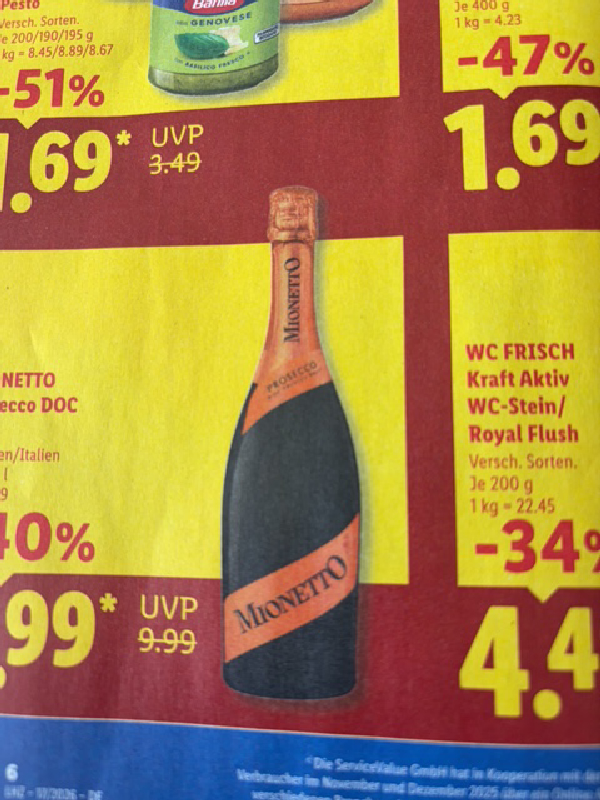 Mionetto Prestige Collection Prosecco DOC Treviso Brut - Image 1
