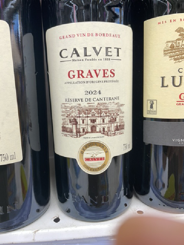 Calvet Réserve de Canterane Graves - Image 1