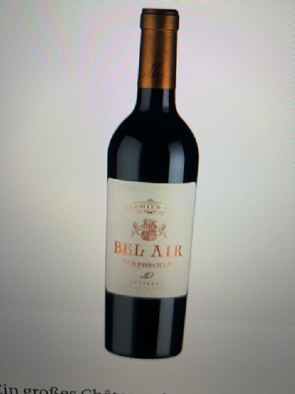 Premier Vin de Bel Air Perponcher Bordeaux Rouge - Image 1