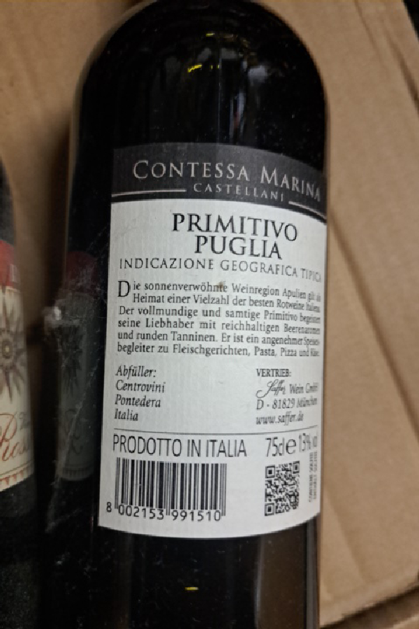 Contessa Marina Castellani Primitivo Puglia IGT - Image 1