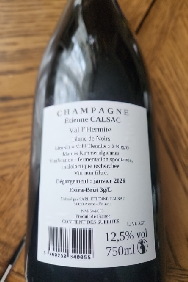 Étienne Calsac Val l'Hermite Blanc de Noirs - Image 1