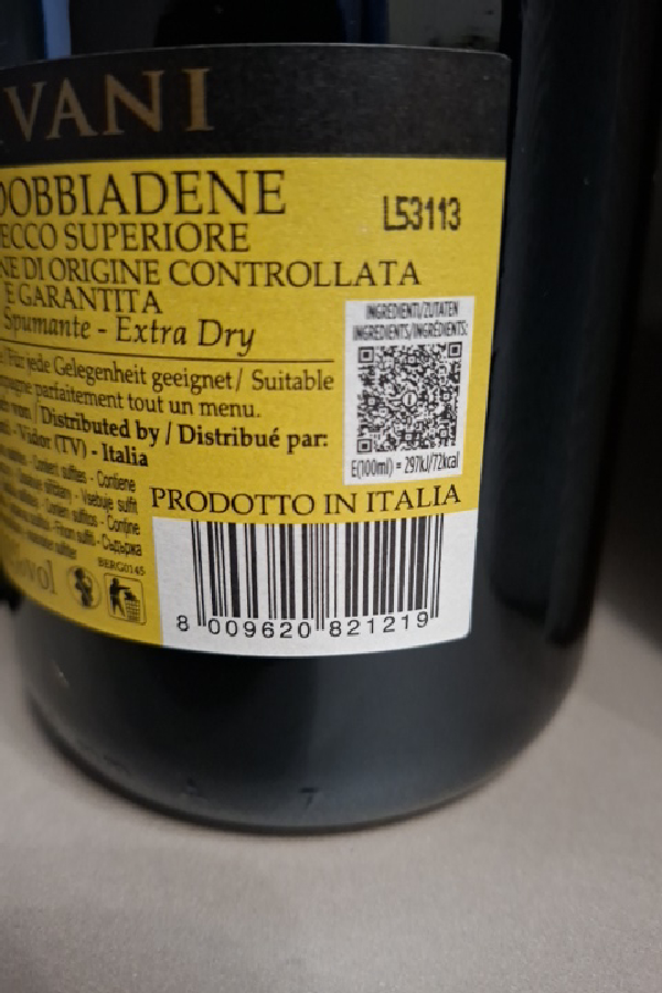 Valdobbiadene Prosecco Superiore DOCG Extra Dry - Image 1
