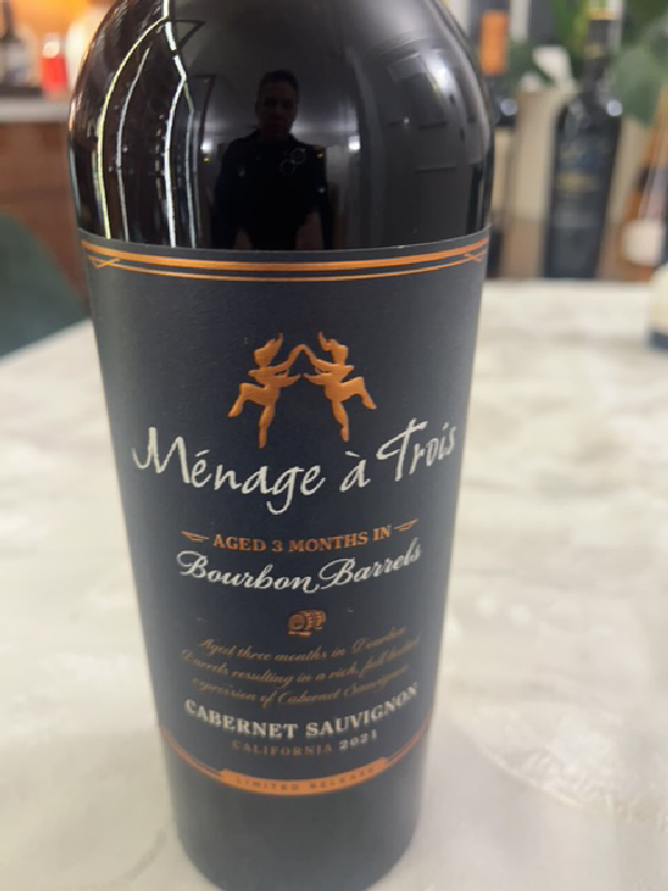 Ménage à Trois Bourbon Barrel Cabernet Sauvignon - Image 1