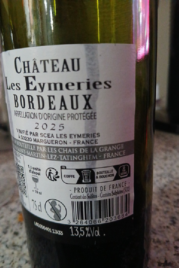 Château Les Eymeries Bordeaux Rouge - Image 1