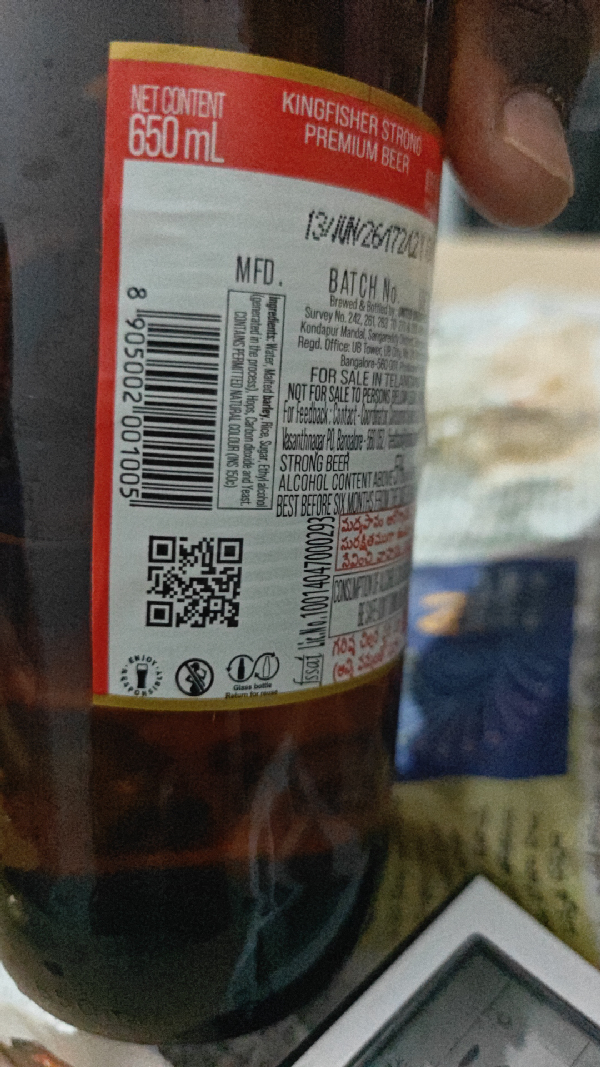 Kingfisher Strong Premium Beer - Image 1