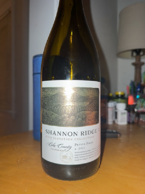 Shannon Ridge High Elevation Collection Petite Sirah - Image 1
